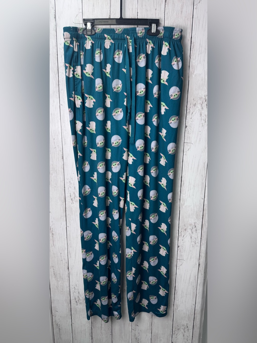 Star Wars Teal Pajama Pants with Grogu Print Men’s size Large